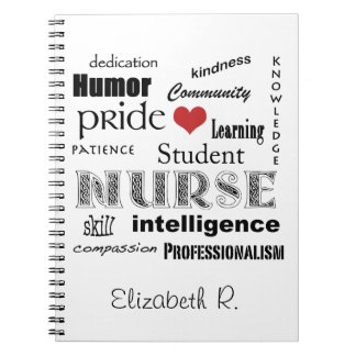 Cuaderno Enfermera-atributos+Nombre de corazón/persona