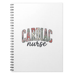 Cuaderno Enfermera cardíaca Diseño de letras de universidad