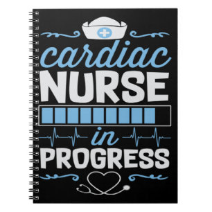Cuaderno Enfermera Cardíaca en Progreso Estudiante de Escue