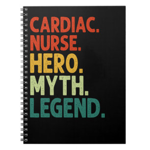 Cuaderno Enfermera Cardíaca Héroe Mito Leyenda Vintage Enfe