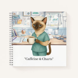 Cuaderno Enfermera con café y tu propio TEXTO