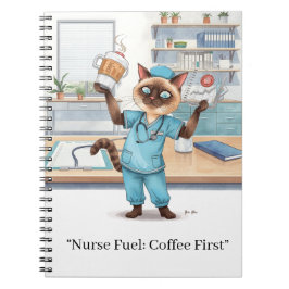 Cuaderno Enfermera con café y tu propio TEXTO