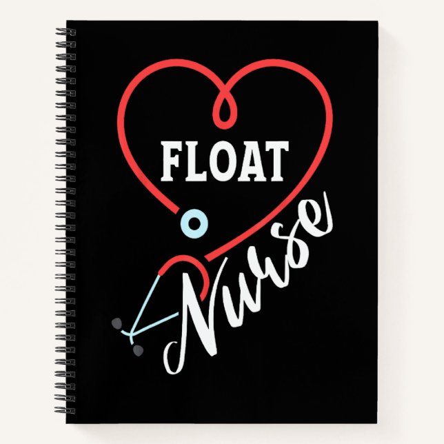 Cuaderno Enfermera Corazón Flotante Lindo (Anverso)