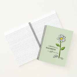 Cuaderno Enfermera Cumpleaños Religiosa Verde Daisy Persona