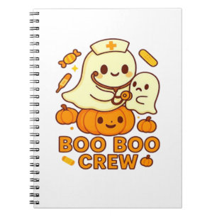Cuaderno Enfermera de Boo Boo Enfermera divertida fantasma