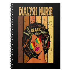 Cuaderno Enfermera de diálisis Afro Americana Historia Negr