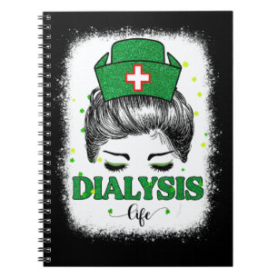 Cuaderno Enfermera de diálisis decolorada Vida desordenada