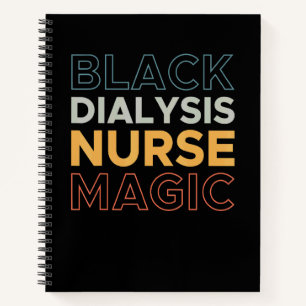 Cuaderno Enfermera de diálisis negra Magia Enfermería_1