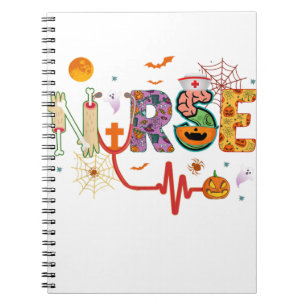 Cuaderno Enfermera de disfraces de Halloween Stethoscope Bo