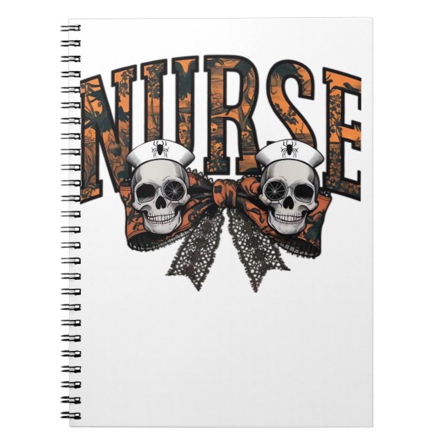Cuaderno Enfermera de Halloween asusta Coquette Bow Classic (Frente)