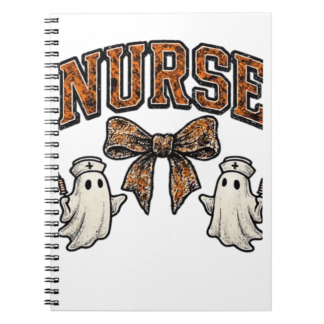 Cuaderno Enfermera de Halloween asusta Coquette Bow Classic (Frente)