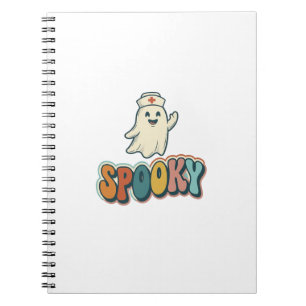 Cuaderno Enfermera de Halloween Fantasma Espeluznante Retro