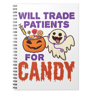 Cuaderno Enfermera de Halloween hará el intercambio de pac