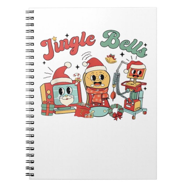 Cuaderno Enfermera de jingle Bells, enfermera Navidad, grac (Frente)
