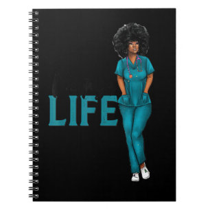 Cuaderno Enfermera de matorrales azul oscuro vida de enferm