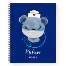 Enfermera de osito con máscara médica