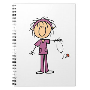 Cuaderno Enfermera de palitos femenina