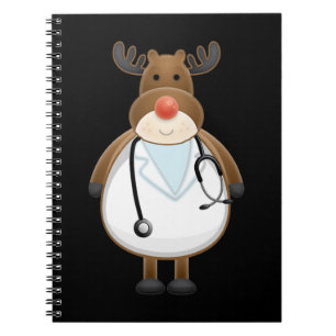 Cuaderno Enfermera de renos con estetioscopio
