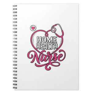 Cuaderno Enfermera de salud en casa Diseño de camiseta de e