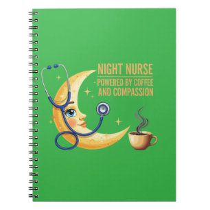 Cuaderno Enfermera de turno de noche - Coffee & Compassion
