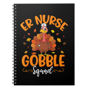 Cuaderno Enfermera de Urgencias Pavo Gobble Squad Mujeres E