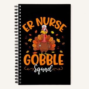 Cuaderno Enfermera de Urgencias Pavo Gobble Squad Mujeres E