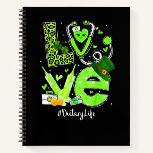 Cuaderno Enfermera Dietética Vida Amor Corazón Estetoscopio