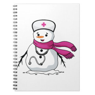 Cuaderno Enfermera divertida con estetoscopio