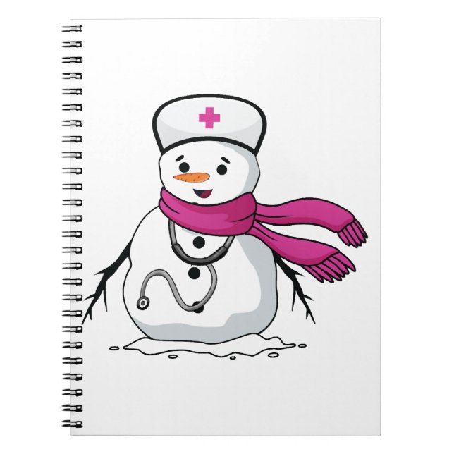 Cuaderno Enfermera divertida con estetoscopio (Frente)