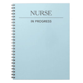 Cuaderno Enfermera en curso Personalizado Pastel Blue