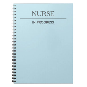 Cuaderno Enfermera en curso Personalizado Pastel Blue