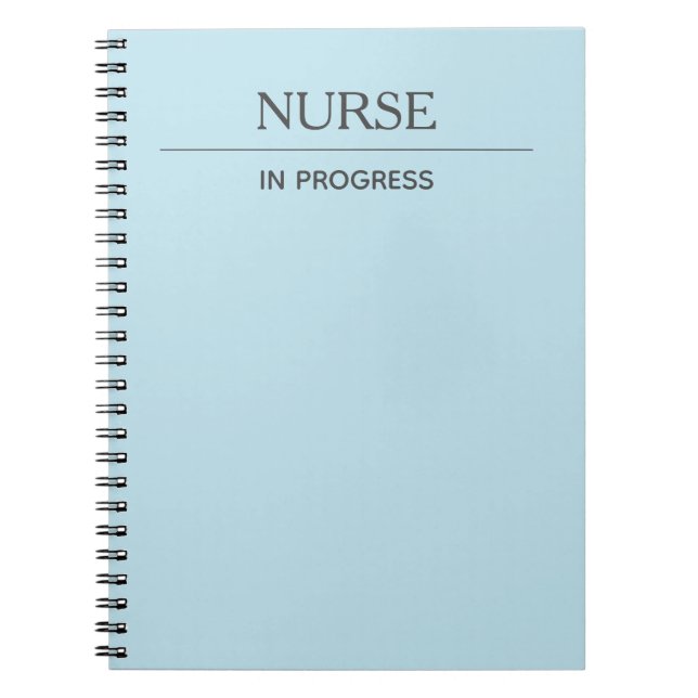 Cuaderno Enfermera en curso Personalizado Pastel Blue (Frente)