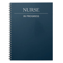 Cuaderno Enfermera en curso simple Personalizado Deep Blue