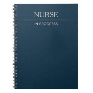Cuaderno Enfermera en curso simple Personalizado Deep Blue