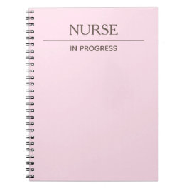 Cuaderno Enfermera en curso simple Personalizado Pastel