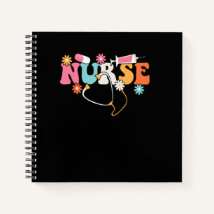 Cuaderno Enfermera - Enfermera Retro Divertida Flor Enferme