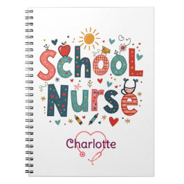 Cuaderno Enfermera escolar caprichosa - Nombre personalizad