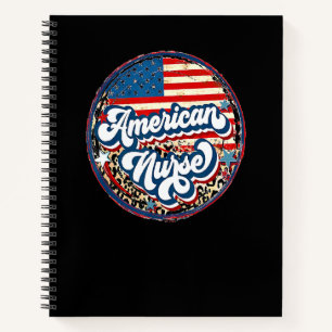 Cuaderno Enfermera Estadounidense Día de la Independencia P