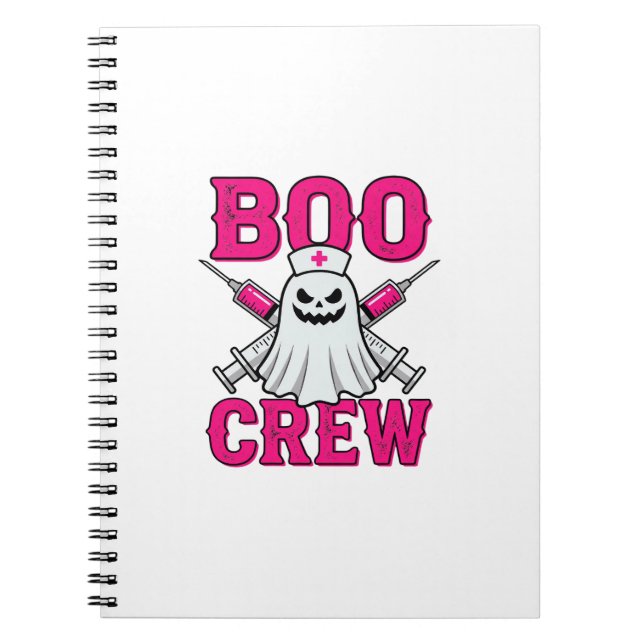 Cuaderno Enfermera Fantasma Halloween Boo Crew (Frente)