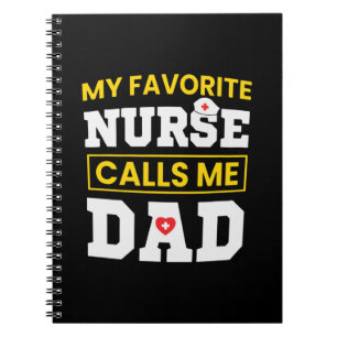 Cuaderno Enfermera favorita del Día del Padre me llama papá