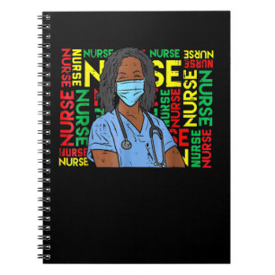 Cuaderno Enfermera Fuerte Negra Afro Amor Melanina Ameri