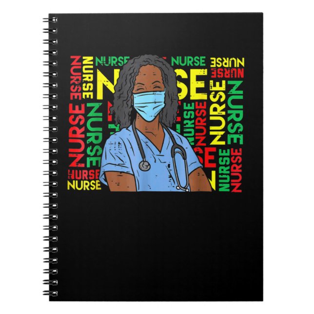 Cuaderno Enfermera Fuerte Negra Afro Amor Melanina Ameri (Frente)