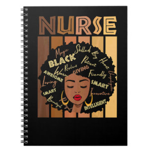 Cuaderno Enfermera Fuerte Negra Afro Amor Melanina American