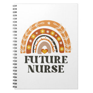 Cuaderno Enfermera futura vintage arcoiris