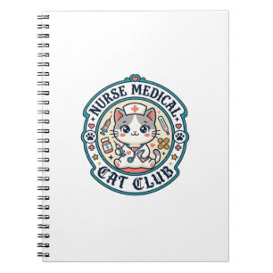 Cuaderno Enfermera Gato Médico Diseño Divertido Amante de l