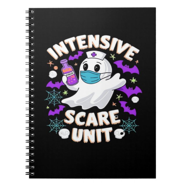 Cuaderno Enfermera intensiva de la unidad de miedo Hallowee (Frente)