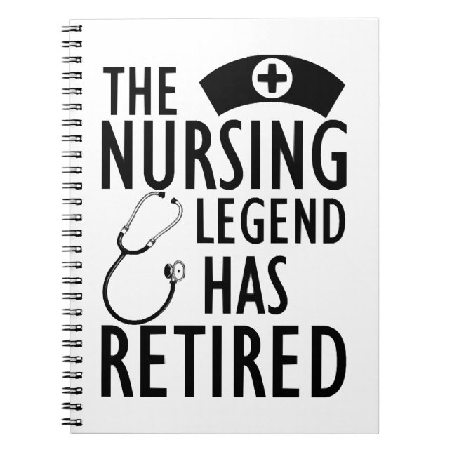 Cuaderno Enfermera jubilada - La leyenda de la enfermería s (Frente)