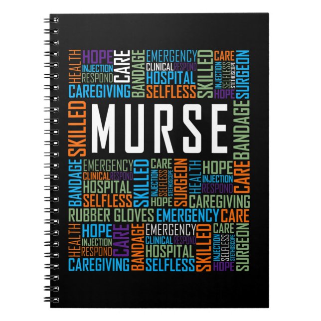 Cuaderno Enfermera masculina Enfermera Murse Día Internacio (Frente)