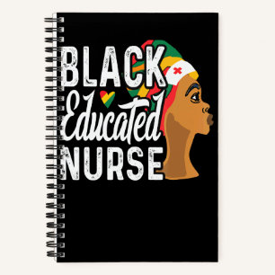 Cuaderno Enfermera Negra Educada Melanina Enfermera Mes de 