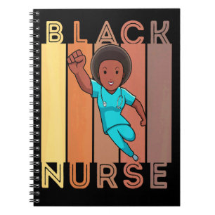 Cuaderno Enfermera Negra Melanina Enfermeros Mujeres Piel M